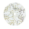 thumbnail image 2 of AuroraX White Plush Christmas Tree Skirt with Gold Sequin Accents Small Soft Stylish Tree Mat 15" for Artificial Trees, 2 of 6