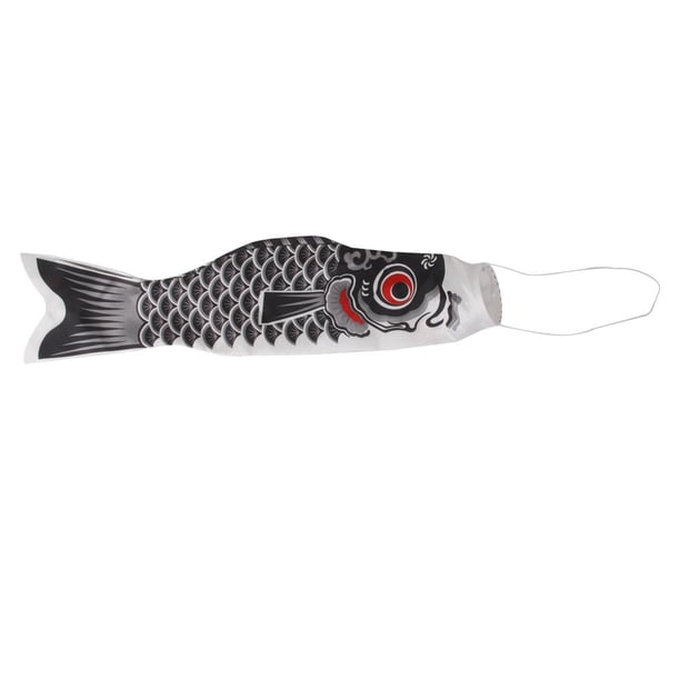 Varias mangas de viento japonesas de carpa de 55 cm/70 cm, banderines de peces, decoración de cometas Koinobori 70cm negro