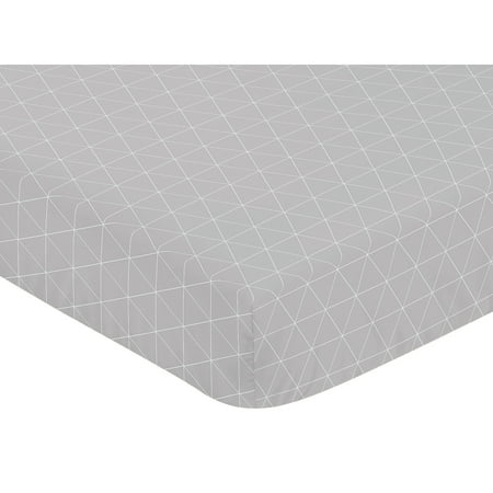Sweet Jojo Designs Grey Triangle Mountains Collection Fitted Crib