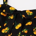 thumbnail image 4 of Vestido vintage plisado con lazo y estampado de tirantes con escote cuadrado para mujer Pompotops  ghjkhdj18817, 4 of 8