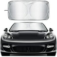 thumbnail image 1 of Car Front Windshield Sun Shade/Cover, Reflective Fabric Foldable Sunshade for UV Rays, Sun Glare, Heat Blocking, Keep Car Cool, Universal Auto Interior Protection,59.1" x 27.6", 1 of 8