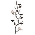 thumbnail image 1 of Wall Mount Metal Branch Candle Holder With Ceramic Birds, Black, Set of Two, 1 of 1