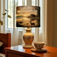 thumbnail image 6 of Linen Drum Lampshades Animal Deer Vintage Wildlife Rustic Duck Cabin Sunset Lake Realistic 13"x13"x10" Light Shade for Table Lamps Drum Lamp Shades Lampshade Replacement Assembly Required, 6 of 8