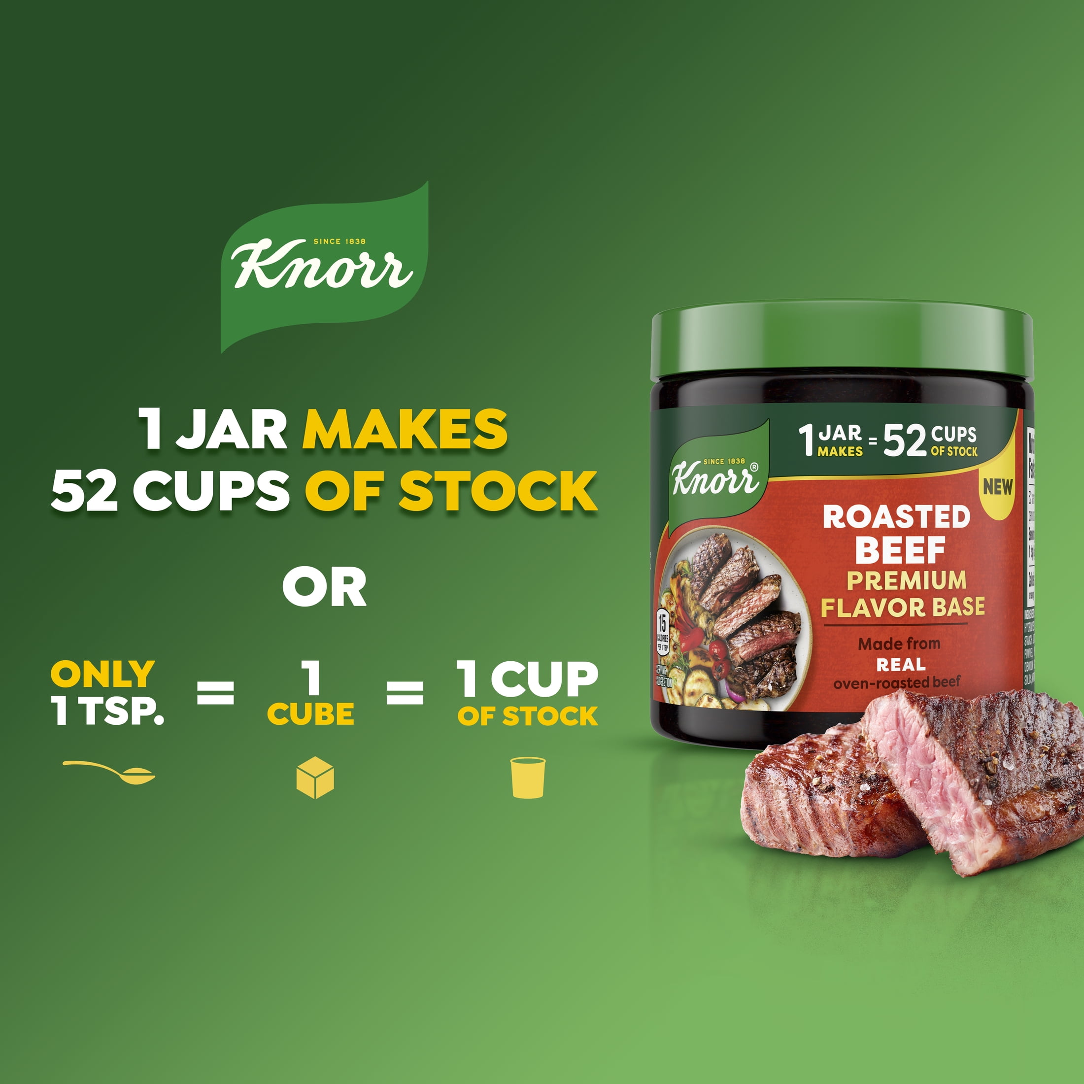 (6 pack) Knorr Bouillon Premium Roasted Beef Flavor Base, 11 oz