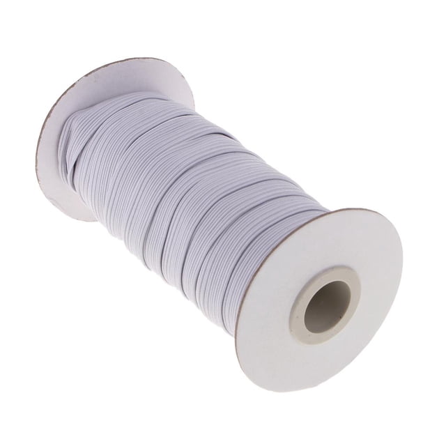 Cinta elástica de 10 m para coser, elástico para lavandería de 12 mm de ancho, cinta elástica, banda elástica Blanco