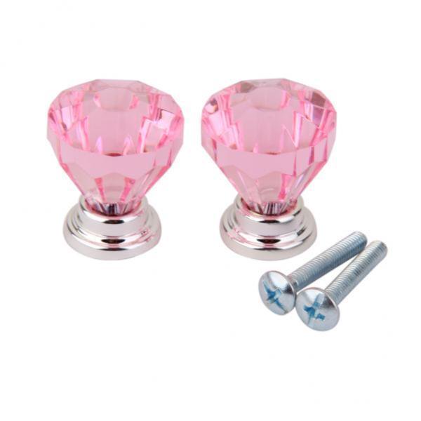 7x Empareje s Manijas Del Del Cajón Del Cubo Del Botón Del Gabinete de l Diamante Del Cristal de Cristal, con Sunnimix perilla de la puerta del gabinete