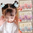 thumbnail image 2 of Mightlink 1 Pair Hair Clips Elegant Cute Decorative Compact 3D Butterfly Lace Embroidered Hair Pins Accessories for Gift, 2 of 7