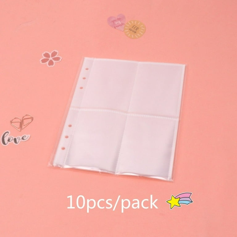 10pcs A5 Binder Sleeves Photo Album Binder Refill Inner Cards Photocard  Refill Bags Pockets For Mini Name Card - AliExpress