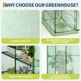 thumbnail image 4 of IDEALHOUSE Greenhouses, Green, 4.69x2.4x6.4ft, Walk-In Portable Plant Greenhouse, PE Cover, Zipper Door, Screen Vents, 16mm Frame, Up to 12 Pots, Tool-Free Assembly, 4 of 7
