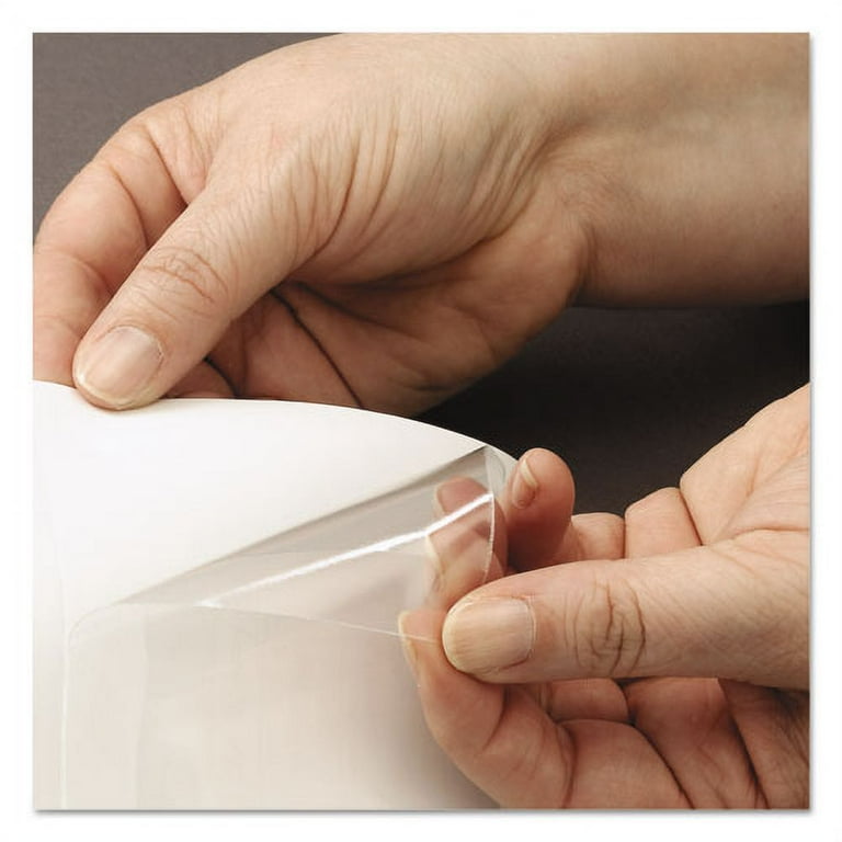 Self-Adhesive Poly Pockets, Top Load, 6.25 x 4.56, Clear, 100/Box Self-Adhesive Poly Pockets, Top Load, 6.25 x 4.56, Clear, 100/Box
