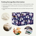 thumbnail image 5 of GZHJMY Cute Unicorn Doodle Shelf Storage Baskets, Foldable Fabric Storage Bins with Leather Handles for Organizing Closet Clothes, Toys, Towels, Bedroom, Bathroom, Nursery, Office (2 Pack), 5 of 7
