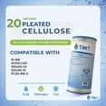 thumbnail image 2 of Tier1 20 Micron 10 Inch x 2.5 Inch | 2-Pack Pleated Cellulose Whole House Sediment Water Filter Replacement Cartridge | Compatible with American Plumber W20CLA, GE FXWPC, S1A-D, Home Water Filter, 2 of 8