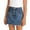 Blue, variant on Girls Jean Skirts, Elastic Waist Summer Casual A-Line Denim Skirts Mini Skirts Blue Size 10-11T