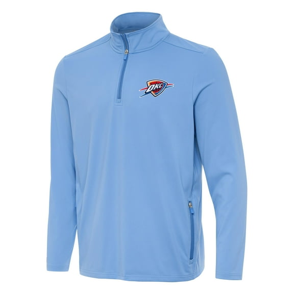 Men's Antigua  Powder Blue Oklahoma City Thunder Perilous Quarter-Zip Sweatshirt