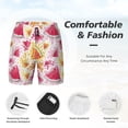 thumbnail image 4 of Kdxio Watermelon Print Men's Swim Trunks with Compression Liner 7 Inch Inseam Quick Dry Swim Shorts, 4 of 7