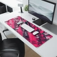 thumbnail image 2 of Gaming Mouse Pad, 31.5x11.8 Inch Large Big Computer Keyboard Mouse Mat Desk Pad with Non-Slip Base and Stitched Edge for Home Office Gaming Work (Black Red), 2 of 7