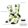 thumbnail image 4 of Logiee Avocado1 Print Adult Socks for Men & Women,Calf Socks, Ankle Socks,Boots Socks,Breathable Casual Sock,Unisex Crew Socks, 4 of 6