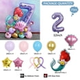 thumbnail image 4 of 27 globos con números para fiesta de sirena de Disney, globos de aluminio morados con números del 1 al 9, suministros de decoración para fiesta de cumpleaños con temática de La Sirenita para niños, 4 of 4