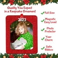 thumbnail image 2 of 2023 Picture Ornament, Magnetic Glitter with Photo Protector, Vertical, Gold, 2 of 7