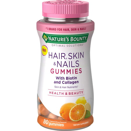 Nature's Bounty Optimal Solutions Hair, Skin & Nails with Biotin and Collagen, 80