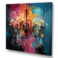 thumbnail image 2 of Designart "Chandelier Retro Glamour Painting II" Chandelier Wall Art Print, 2 of 5