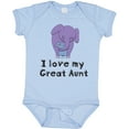 thumbnail image 3 of Inktastic I Love My Great Aunt Elephant Purple Blue Boys Baby Bodysuit, 3 of 5