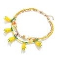 thumbnail image 4 of Fruit Inspired Banana Flower Beaded Necklace Multi Layer Jewelry For Women Fashion Resin Chain Accessory, 4 of 8