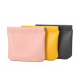 thumbnail image 1 of Yaju Travel Makeup Bag Small Purse Portable Lambskin Pocket Cosmetic Bag For Women Makeup Pouch Leather Bag Versatile Magnetic No Zipper Self Closing, 1 of 5