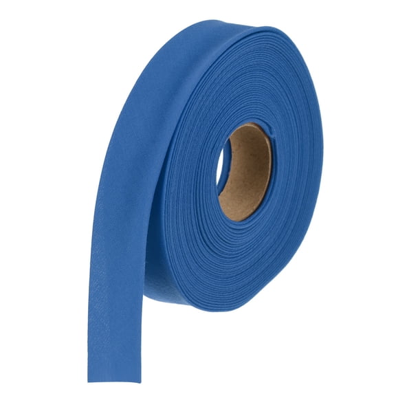1 Inch Double Fold Bias Tape Polyester Continuous Bulk Bias Tape for Sewing, Seaming Quilting Hemming Binding Crafts (Dark Blue 6 Yards)