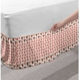 thumbnail image 2 of Abstract Bed Skirt, Retro Style Tulips and Hearts Inspired Formations, Elastic Bedskirt Dust Ruffle Wrap Around for Bedding Decor, 4 Sizes, Peach Dried Rose, by Ambesonne, 2 of 2