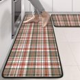 thumbnail image 2 of Kitchen Rugs Sets Of 2,Red and Green Plaid Christmas Pattern Anti Fatigue Kitchen Mat Rugs Non Slip Washable,Decorative Kitchen Floor Mats for Kitchen,Sink,Laundry,17"x47"+17"x47", 2 of 5
