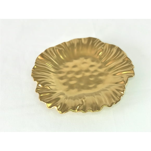 Elegance Collection Botanique Assiette en Porcelaine Titane Tournesol 8.75 Pouces