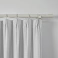 thumbnail image 3 of TWOPAGES Faux Linen Curtain 84 W X 72 L Inch Pinch Pleated Hanging Style Blackout Privacy Protection Drape for Kitchen, 1 Panel, White, 3 of 6