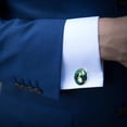 thumbnail image 4 of Mermaid Elegant Men's Cufflinks for Formal Attire, Crafted in Stainless Steel for Sophisticated Look, for Business Meetings and Special Occasions, 4 of 6