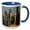 Blue/White, variant on 3drose, Singapore, Elevated Skyline View Above Fullerton Hotel, Dawn, 11oz Two-tone Green Mug