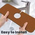 thumbnail image 6 of Kdxio Black And Orange Houndstooth Pattern Non-Slip Diatom Mud Faucet Drain Pad,Self Absorbent Mat for Kitchen Sink for Variety Kitchen & Bathroom Countertops, 6 of 7