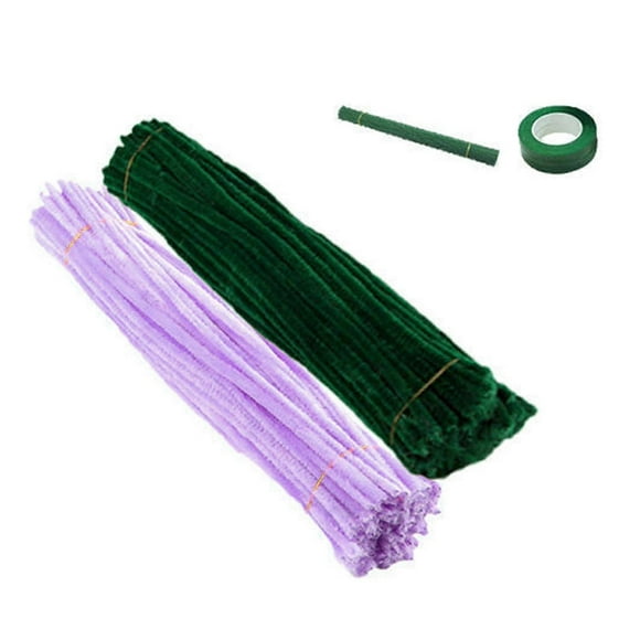 Chenille Stems Pipe Cleaners for DIY Crafts, Bendable Wire Flower Art Project Kit