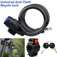 thumbnail image 2 of Universal Bike Lock Anti-Theft With 2 Keys For Bicycle Motorcycle Security Lock 1m Steel Rope Cable, 2 of 7