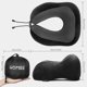 thumbnail image 4 of Almohada de viaje, almohada de espuma viscoelástica para el cuello, cojín esencial para el cuello para viajar, antifaz para dormir, tapones para los oídos y bolsa de transporte incluida (negro). Afortunado Sencillez, 4 of 5