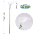 thumbnail image 2 of Fake Calla Lily Flowers Artificial Flowers Bulk Faux Bridal Bouquet 20 Pcs Calla Lilies Bouquet for Wedding Christmas Thanksgiving Home Party Decor,Pure White, 2 of 8