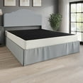 CraftPorch King 5Inch Sturdy Metal Box Spring with Warm Grey Linen
