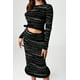 thumbnail image 3 of Conjunto de moda Honora Kit de tejido de punto negro para mujer, 3 of 7