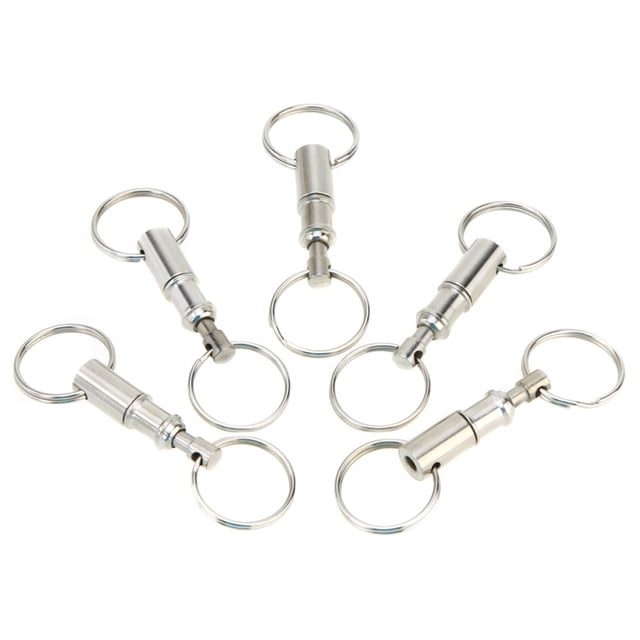 Llavero desmontable 5pcs Premium rápido llavero práctico desmontable Pull-Apart clave llavero acceso Tomshoo Llavero desmontable