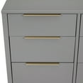 thumbnail image 4 of MoDRN Glam 6 Drawer Dresser, Grey with Satin Brass, 4 of 10