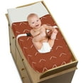 thumbnail image 2 of Sweet Jojo Designs Diamond Tuft Orange and White Changing Pad Cover, 2 of 6