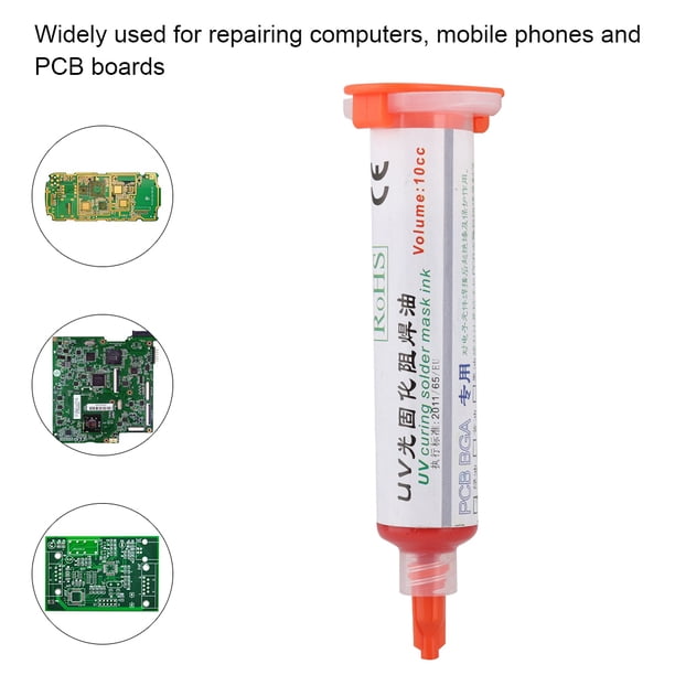 Tinta De Máscara De Soldadura, Resistente Para El Accesorio De Reparación De Teléfonos Azul 6 Colores Capacidad De 10CC Pintura Curable UV Accesorio De Curado De PCB Azul