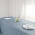 thumbnail image 6 of Efavormart 90" X 132" - Dusty Blue Accordion Crinkle Taffeta Rectangular Table Cover - Perfect for Wedding Ceremonies, Parties, Upscale Occasions, Birthday Celebrations, and Any Special Event, 6 of 11