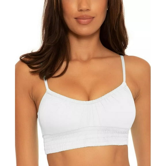 Becca by Rebecca Virtue WHITE Color Code Juliet Peasant Cami Top, US Small