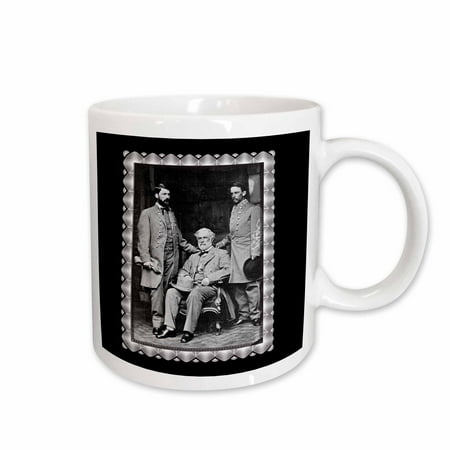 

3dRose Generals Robert E Lee Curtis Lee and Colonel Walter Taylor by Mathew Brady 1865 Civil War Photo Ceramic Mug 15-ounce