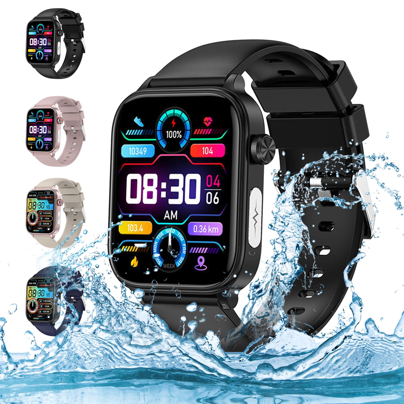 Anckoeil Watch Smart Watch Bluetooth Talk Heart Meter Step Distance Voice Assistants Smart Bracelet Sports Watch